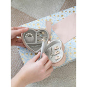 Stackers Heart Travel Mum smykkeskrin - Blush/Guld