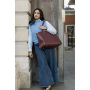 Stackers Large Work Tote Bag - Burgundy