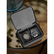Stackers Medium Travel Watch Box med lynlås - skifergrå