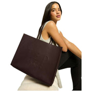 Ted Baker Iconna Webbing Ekstra stor ikontaske - Chokoladebrun