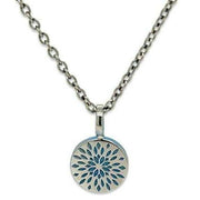 Ti2 Titanium Floral Print Pendant - Blue