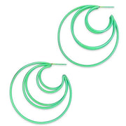 Ti2 Titanium Large Wire Fan Hoops - Green