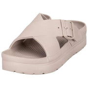 Totes SOLBOUNCE Bounce Cross Front Spænde Sandaler - Taupe Beige
