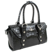 Vivienne Westwood Bettina Emboss Croc Mini Crossbody - Sort
