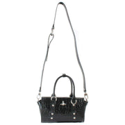 Vivienne Westwood Bettina Emboss Croc Mini Crossbody - Sort