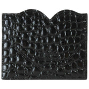 Vivienne Westwood Emboss Croc Heart Card Holder - Sort