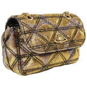 Vivienne Westwood Quilted Re-Lurex Small Purse Chain Bag - Gold