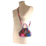 Vivienne Westwood Saffiano Printed Mini Yasmine Handbag - Candy Tartan Pink