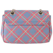 Vivienne Westwood Saffiano Printed Tartan Small Chain Purse - Blue/Orange