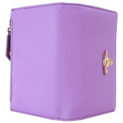 Vivienne Westwood Saffiano Slim Flap Card Holder Purse - Lilac