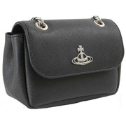 Vivienne Westwood Saffiano Small Chain Purse - Black