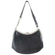 Vivienne Westwood Smidig Læder Charm Frame Pung Håndtaske - Sort