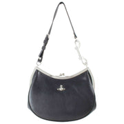 Vivienne Westwood Smidig Læder Charm Frame Pung Håndtaske - Sort
