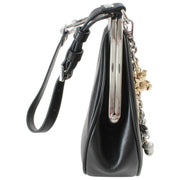 Vivienne Westwood Smidig Læder Charm Frame Pung Håndtaske - Sort