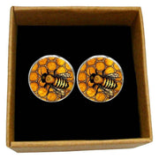 Bassin and Brown Bee Cufflinks - Black/Yellow