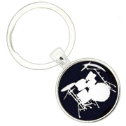 Bassin and Brown Drum Kit Key Ring - Black/White