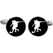 Bassin and Brown Footballer Cufflinks - Black/White