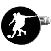 Bassin and Brown Footballer Cufflinks - Black/White