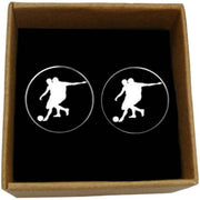 Bassin and Brown Footballer Cufflinks - Black/White