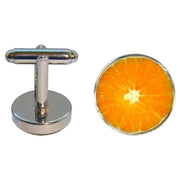 Bassin and Brown Orange Fruit Cufflinks - Orange