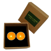 Bassin and Brown Orange Fruit Cufflinks - Orange