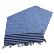 Bassin and Brown Studd Birdseye Stripe Scarf - Blue/Navy