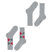 Burlington Everyday Mix 2 Pack Socks - Heather Grey