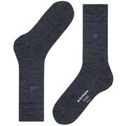 Burlington Leeds Socks - Asphalt Grey Melange