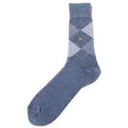 Burlington Preston Argyle Socks - Grey/Orange