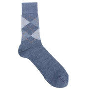 Burlington Preston Argyle Socks - Grey/Orange