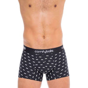 Comfyballs Cotton Regular Boxer - Black/White