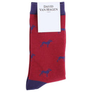 David Van Hagen Dog Socks - Red/Navy