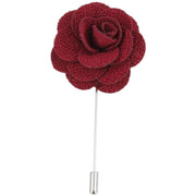 David Van Hagen Flower Lapel Pin - Burgundy