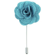 David Van Hagen Flower Lapel Pin - Teal