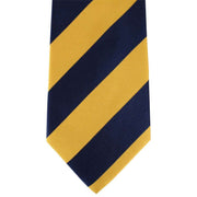 David Van Hagen Thick Striped Tie - Yellow/Navy