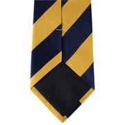 David Van Hagen Thick Striped Tie - Yellow/Navy