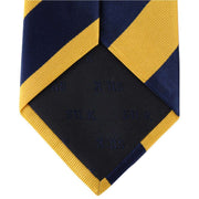 David Van Hagen Thick Striped Tie - Yellow/Navy