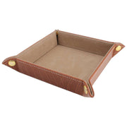 David Van Hagen Velvet Desk Tray - Brown