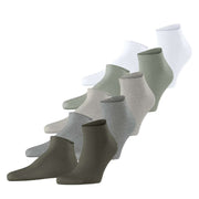 Esprit Solid Mix 5 Pack Sneaker Socks - Olive Mix