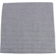 Knightsbridge Neckwear Gingham Checked Cotton Pocket Square - Black/White