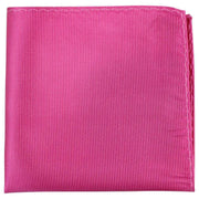 Knightsbridge Neckwear Ribbed Silk Pocket Square - Fuchsia