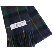 Locharron of Scotland Bowhill Macleod of Harris Modern Lambswool Scarf - Navy/Green