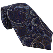 Michelsons of London Luxurious Paisley Tie and Pocket Square Set - Brown