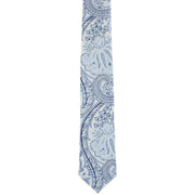 Michelsons of London Luxury Paisley Silk Tie - Blue