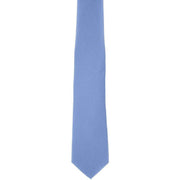 Michelsons of London Plain Silk Tie - Light Blue