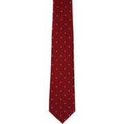 Michelsons of London Raised Spot Silk Tie - Red/Light Blue