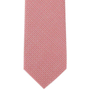 Michelsons of London Semi Plain Tie and Pocket Square Set - Coral