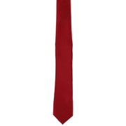 Michelsons of London Slim Satin Polyester Pocket Square and Tie Set - Bright Red