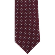 Michelsons of London Spot Polyester Tie and Pocket Square Set - Wine/White