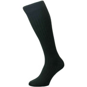 Pantherella Danvers Cotton Lisle Over the Calf Socks - Dark Green